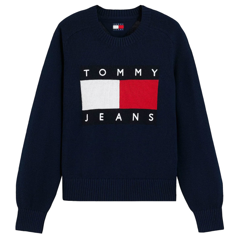 maillot femme  tommy hilfiger tjw flag sweater ext
