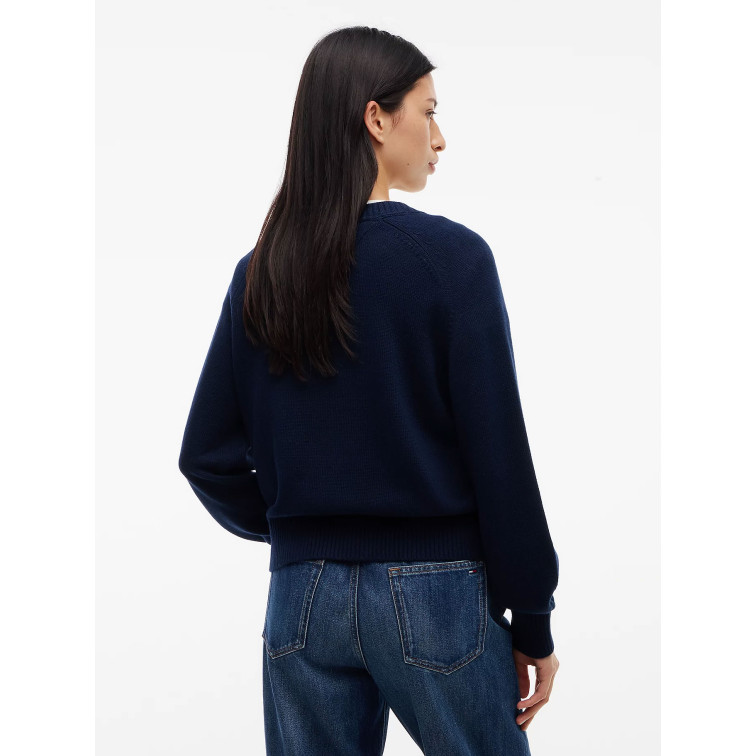 maillot femme  tommy hilfiger tjw flag sweater ext