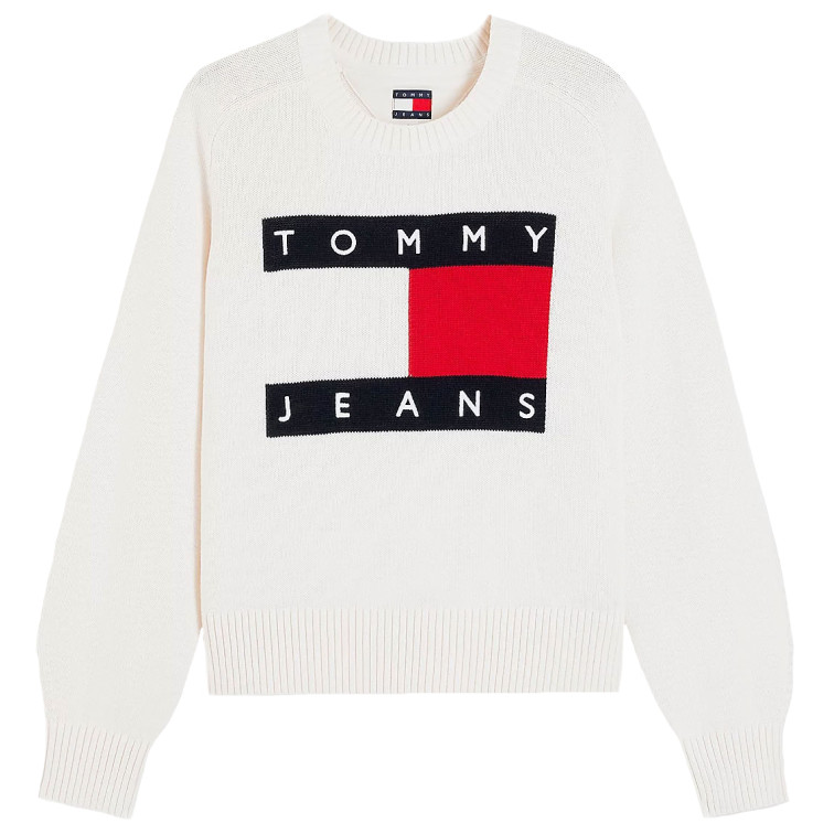 maillot femme  tommy hilfiger tjw flag sweater ext