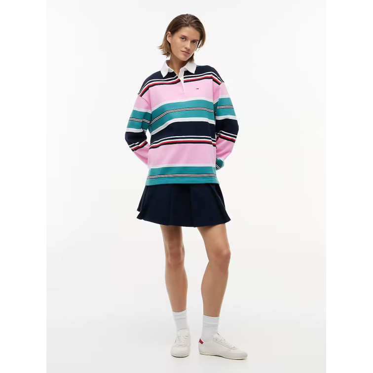 sweat-shirt femme  tommy hilfiger tjw rlx multi stripe rugby ext