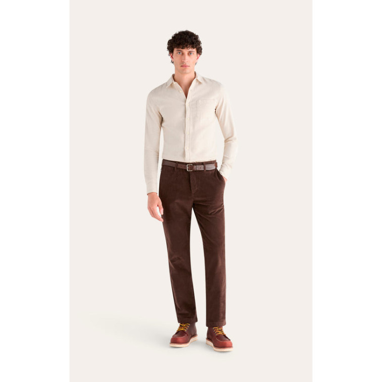 pantalon homme  dockers crafted khaki slim hot fudge