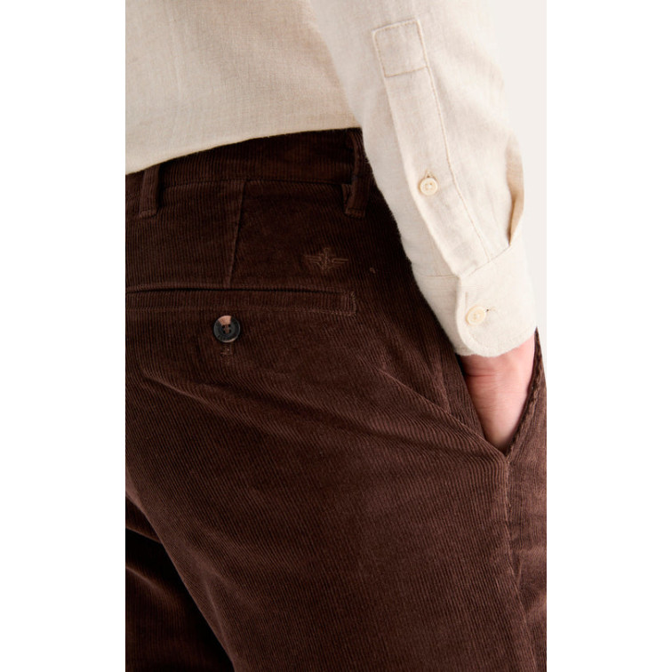 pantalon homme  dockers crafted khaki slim hot fudge