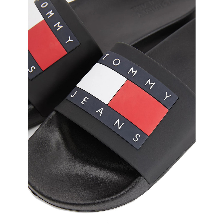 claquettes à badge homme tommy jeans