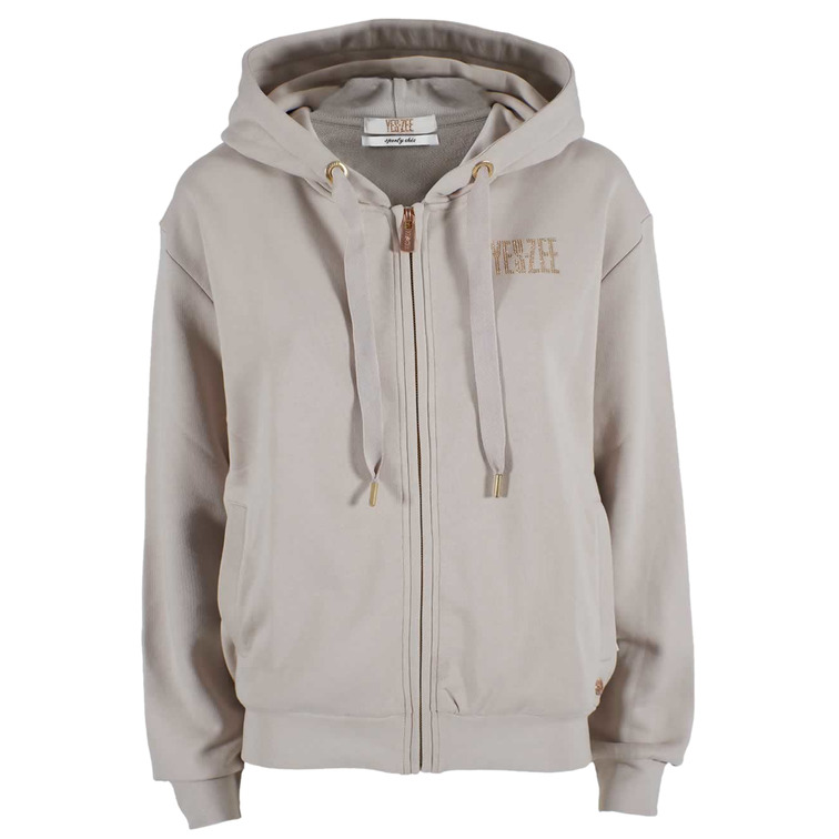 sweat-shirt femme  yeszee felpa donna fullzip, con cappu