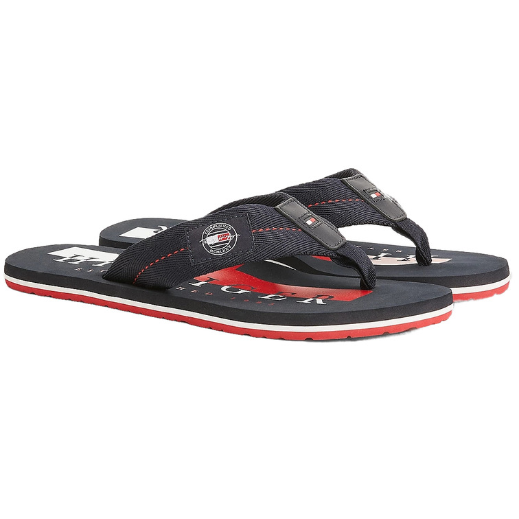 tongs à écusson homme tommy hilfiger