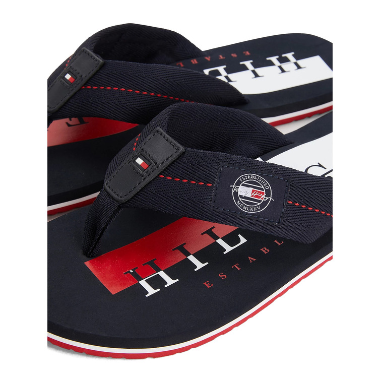 tongs à écusson homme tommy hilfiger