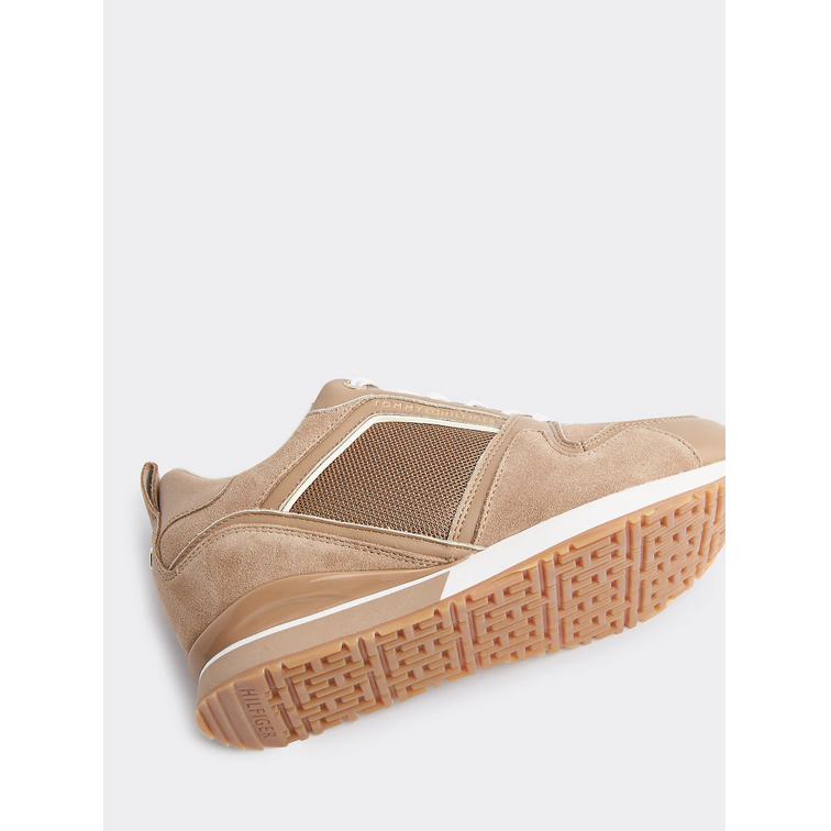 chaussure femme  th mix material wedge sneaker