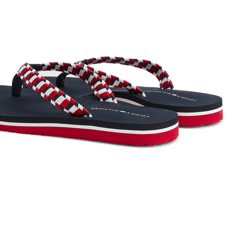 sandale femme  th woven webbing flat beach sanda