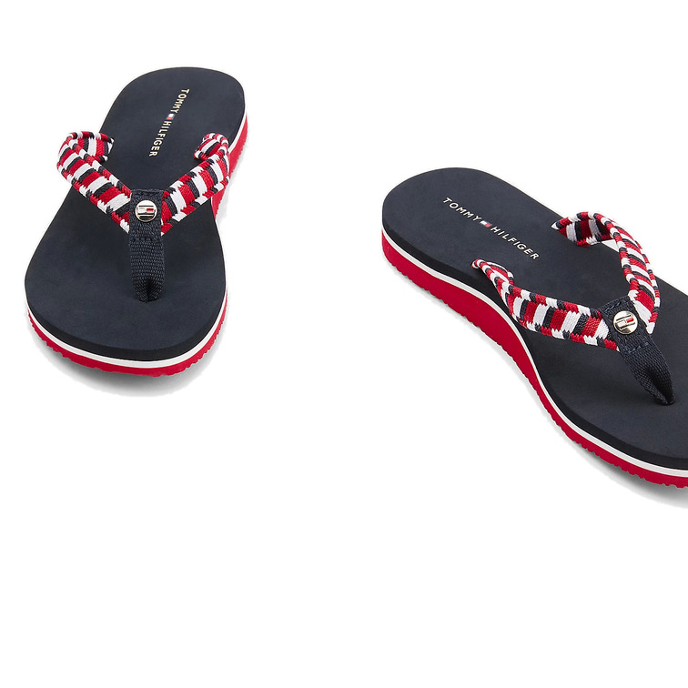 sandale femme  th woven webbing flat beach sanda