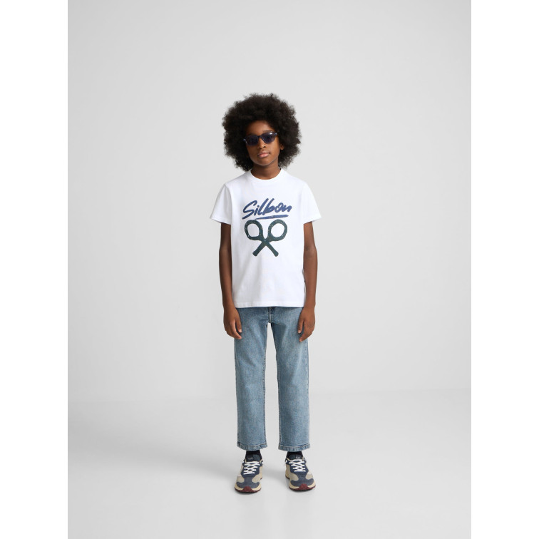 t-shirt garçon  silbon t-shirt kids silbon dibujo