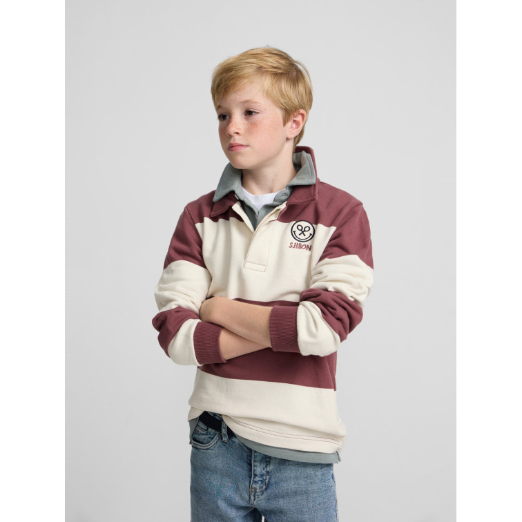 sweat-shirt garçon  silbon sweat-shirt kids cuello pôle raya