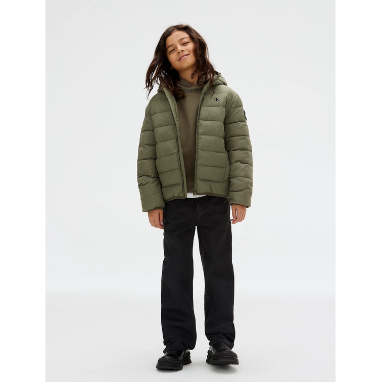cazadora garçon  calvin klein inst. logo light padded jacket