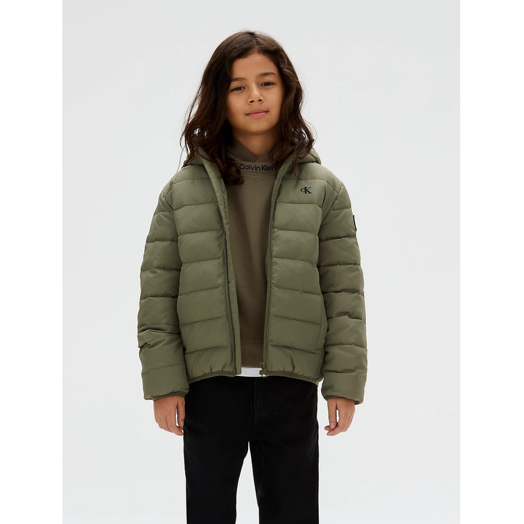 cazadora garçon  calvin klein inst. logo light padded jacket
