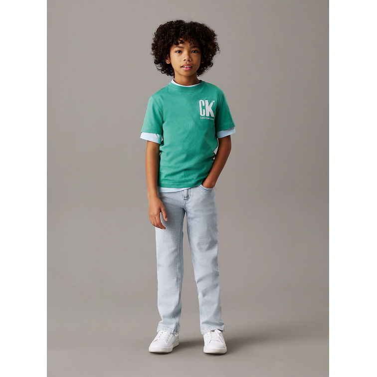 t-shirt garçon  calvin klein chest surf graphic t-shirt