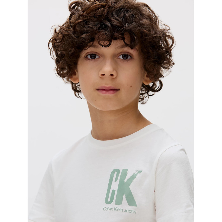 t-shirt garçon  calvin klein chest surf graphic t-shirt