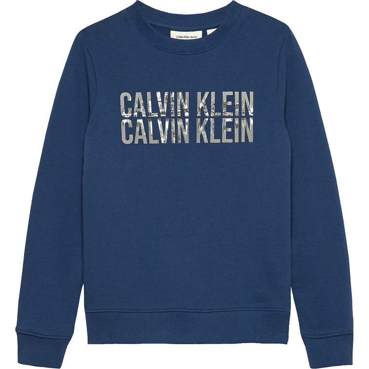 sweat-shirt garçon  calvin klein terry seasonal logo cn