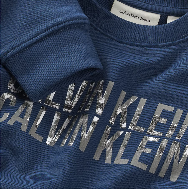 sweat-shirt garçon  calvin klein terry seasonal logo cn