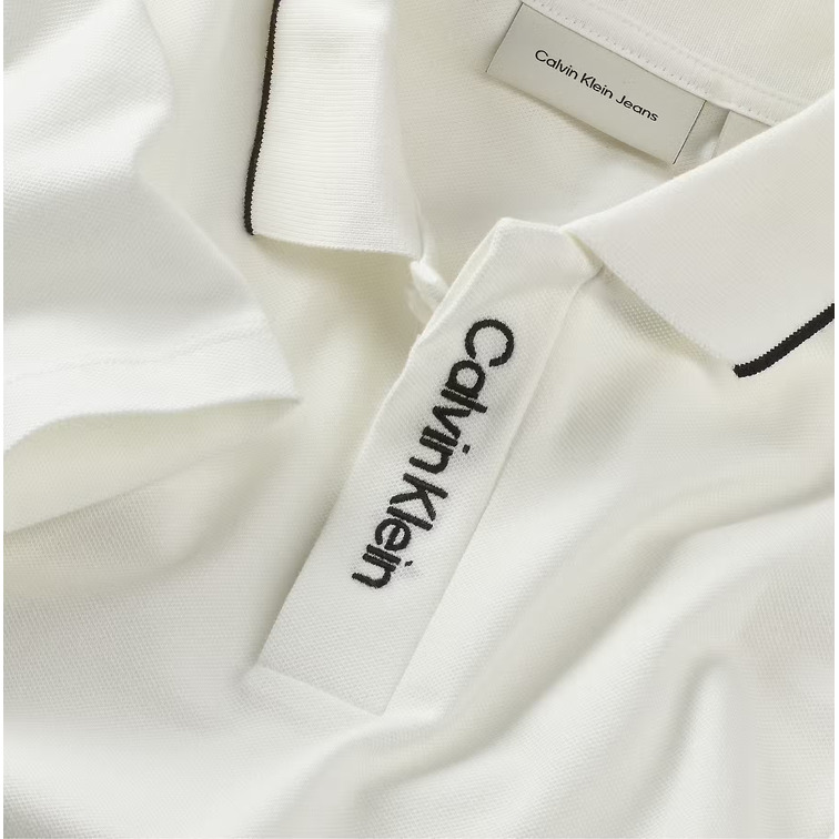 pôle garçon  calvin klein embro. ck logo pique pôle