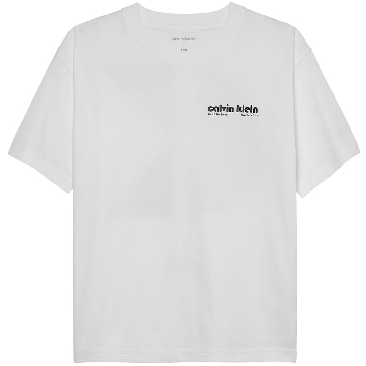 t-shirt garçon  calvin klein geo ck backprint relaxed tee