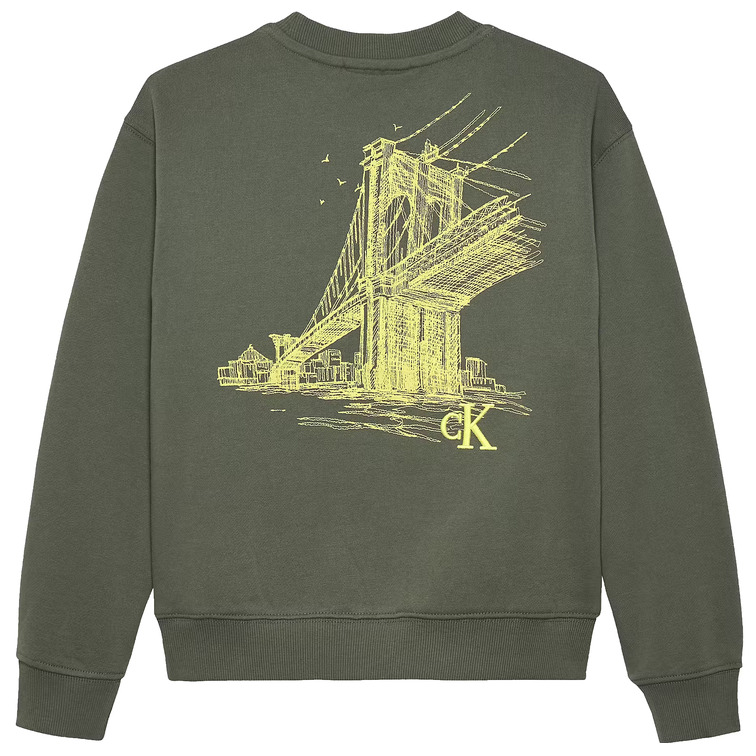 sweat-shirt garçon  calvin klein relaxed back print cn sweatshi