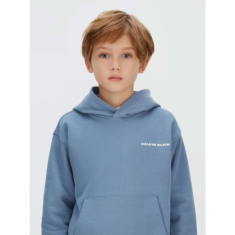sweat-shirt garçon  calvin klein b relaxed back aw hoodie