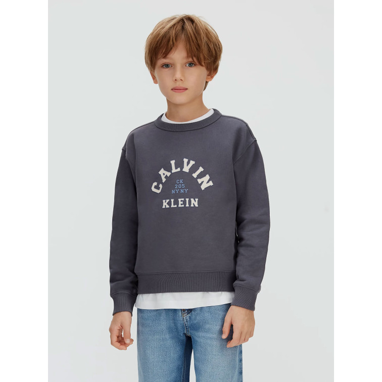 sweat-shirt garçon  calvin klein b varsity cn sweatshirt