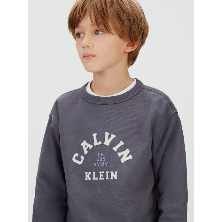 sweat-shirt garçon  calvin klein b varsity cn sweatshirt