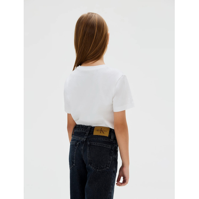 t-shirt fille  calvin klein pearl signature nyc regular te
