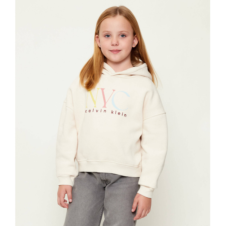 sweat-shirt fille  calvin klein nyc graphic fleece hoodie