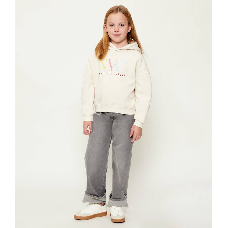sweat-shirt fille  calvin klein nyc graphic fleece hoodie