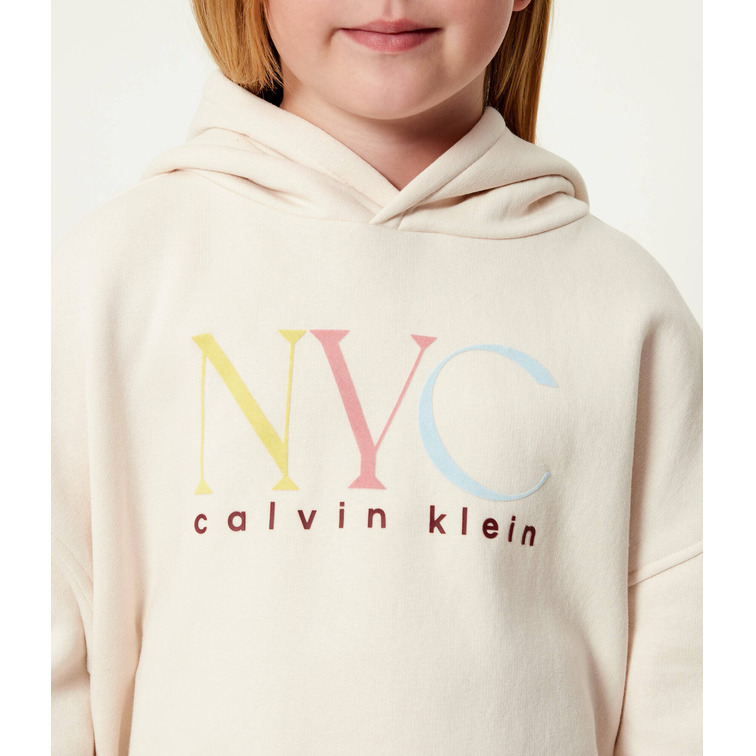 sweat-shirt fille  calvin klein nyc graphic fleece hoodie