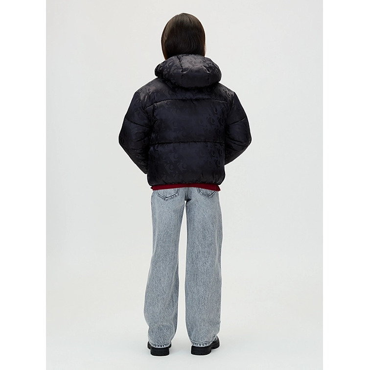 cazadora fille  calvin klein ck logo aop puffer jacket