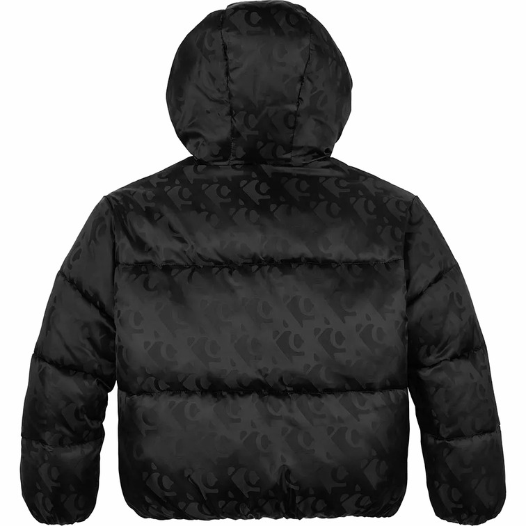 cazadora fille  calvin klein ck logo aop puffer jacket