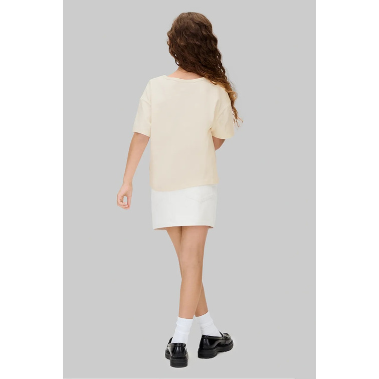 t-shirt fille  calvin klein colored logo ss t-shirt