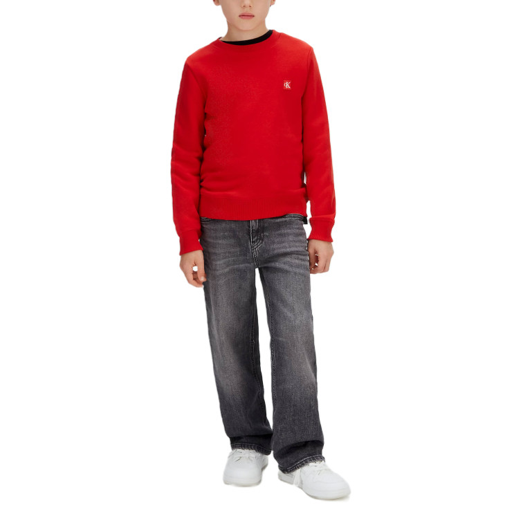 sweat-shirt   calvin klein u singe mini badge reg cn