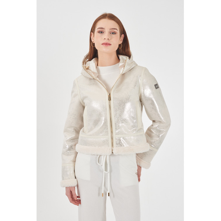 manteau femme  yes zee gubbino donna laminato con cap