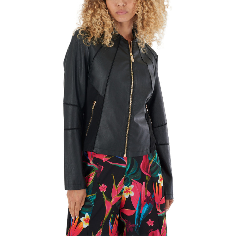 manteau femme  yeszee giubbino donna in pu, con inse