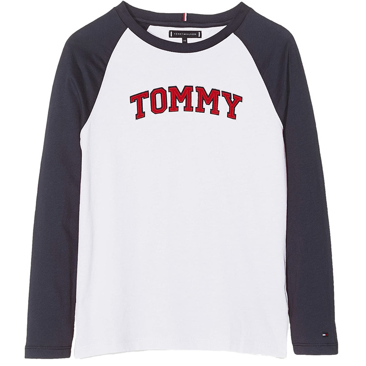 garçon tommy applique logo l/s tee yaf