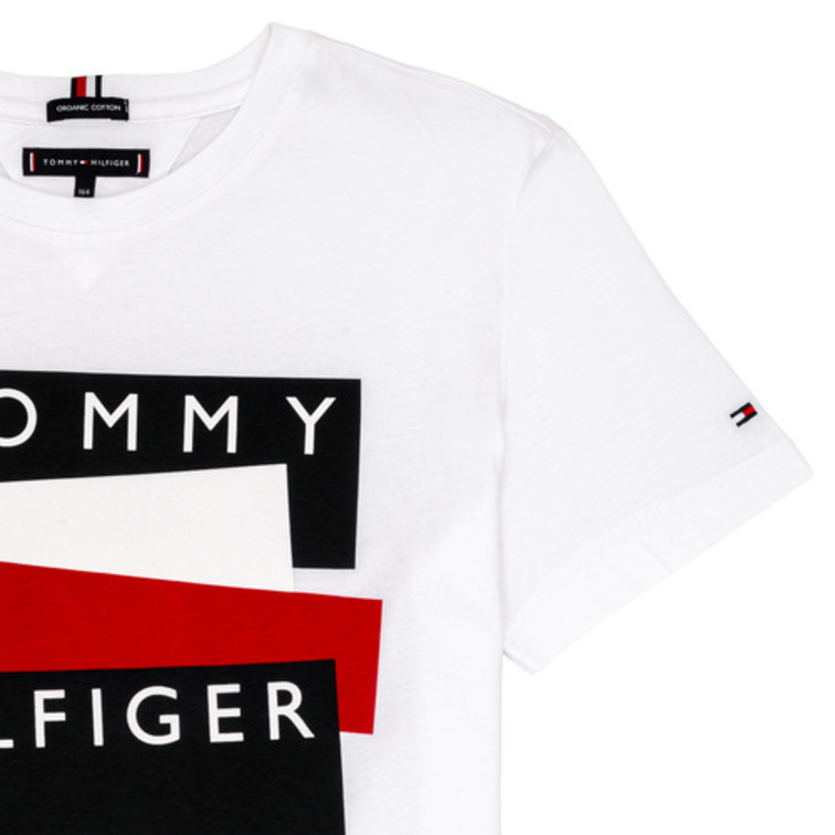 la chemise garçon  th tommy hilfiger sticker tee s/s