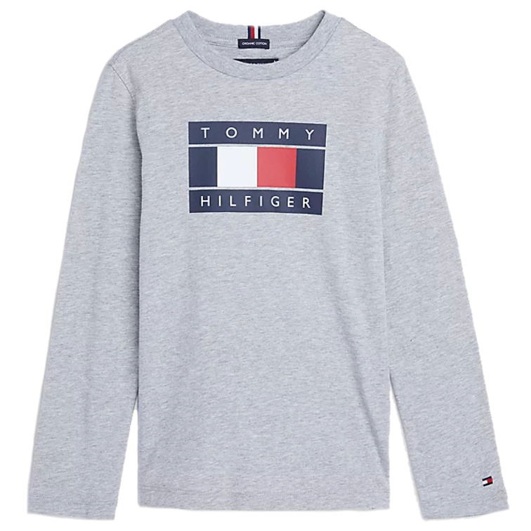 t-shirt garçon  th global stripe flag tee l/s