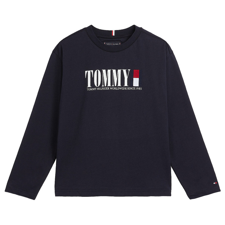 t-shirt garçon  th tommy graphic tee l/s