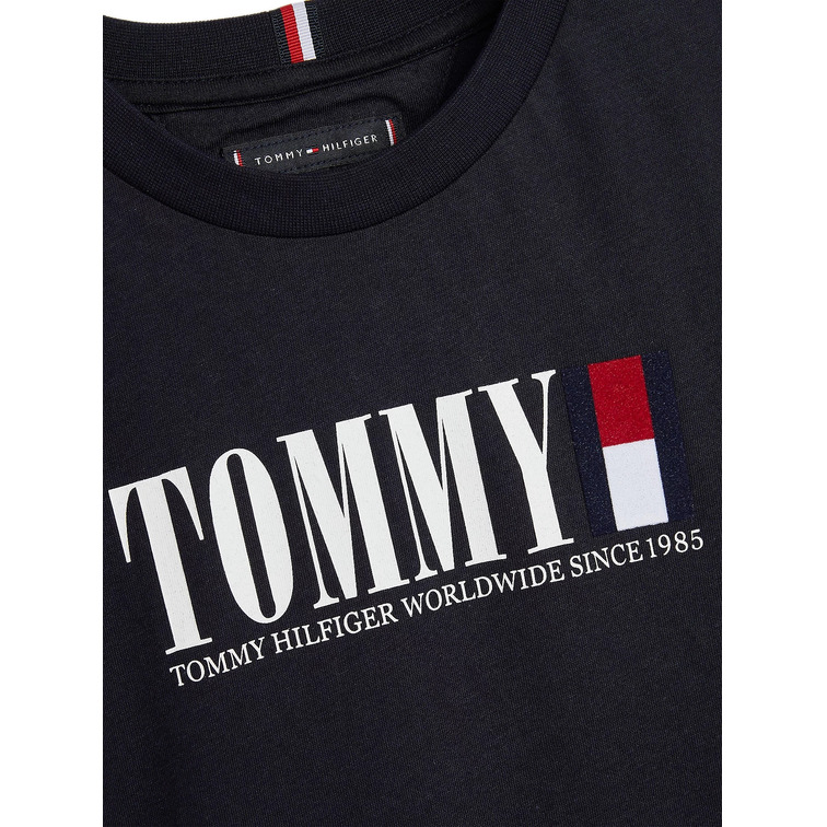 t-shirt garçon  th tommy graphic tee l/s