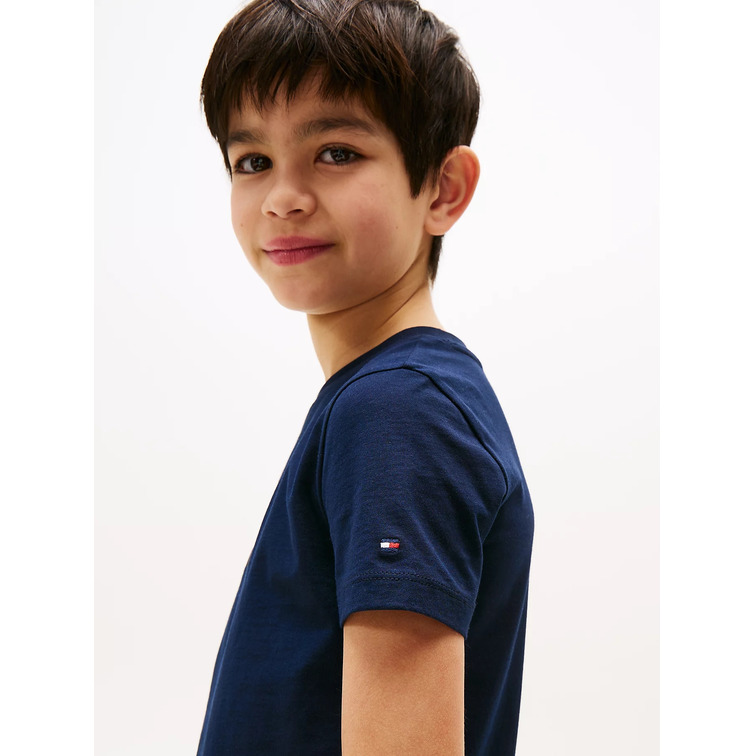 garçon tommy script flag print tee ss c1g