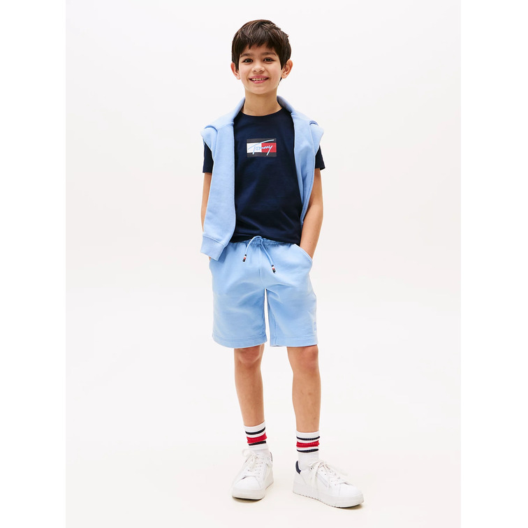 garçon tommy script flag print tee ss c1g