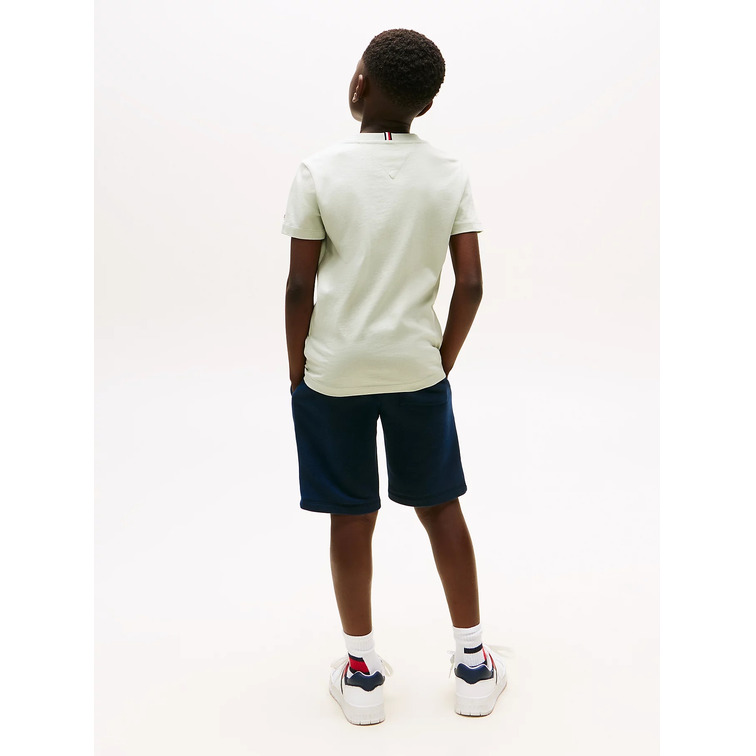 garçon tommy script flag print tee ss m1c
