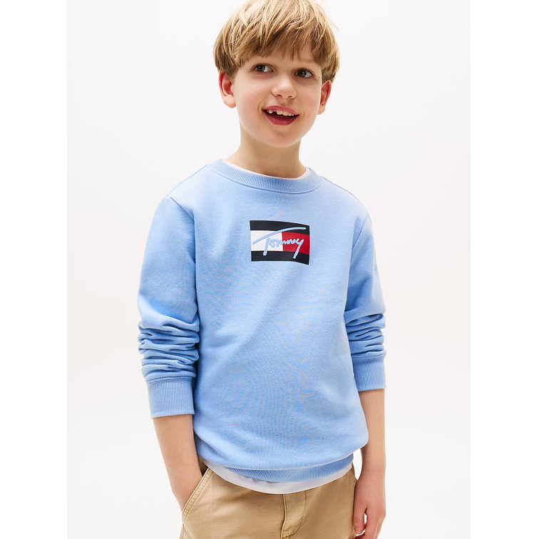 garçon tommy script flag sweatshirt c14