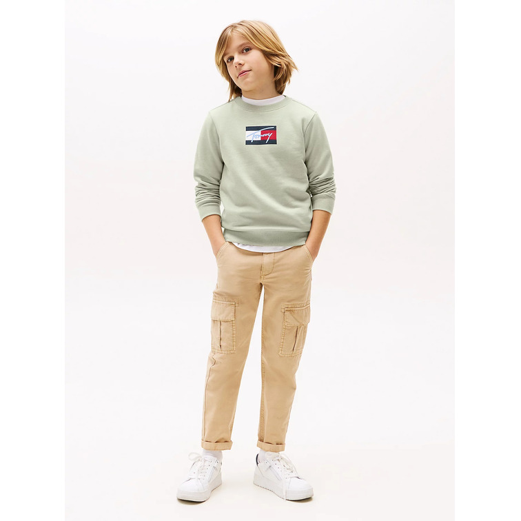 garçon tommy script flag sweatshirt m1c