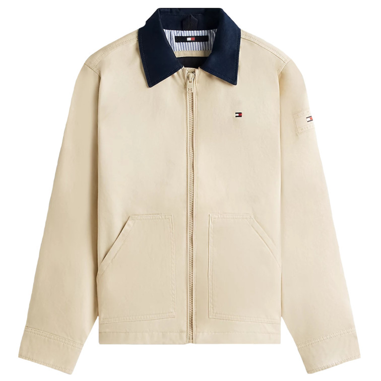 garçon contrast collar cotton jacket aci