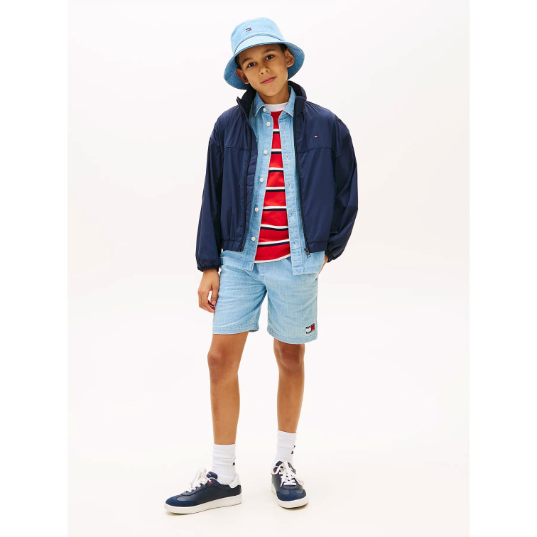 le short garçon  tommy hilfiger wavy flag herringbone short