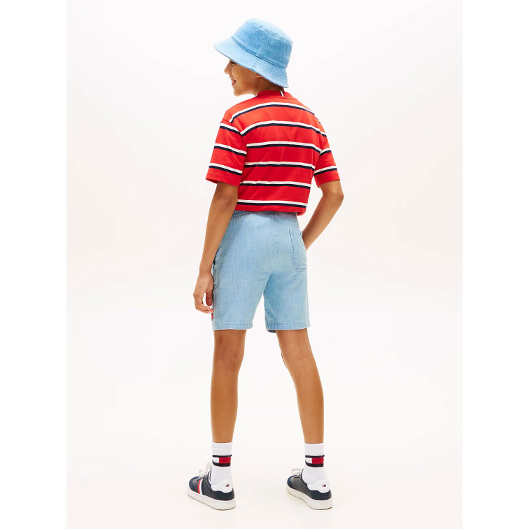 le short garçon  tommy hilfiger wavy flag herringbone short